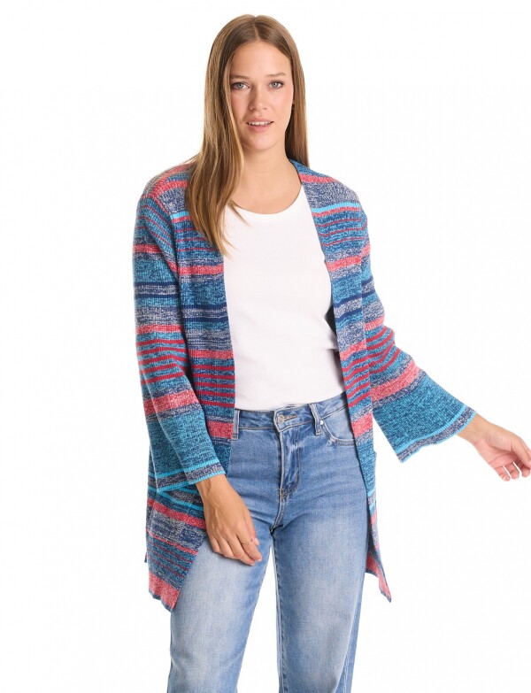Cardigan Lineas AZUL/MULTI