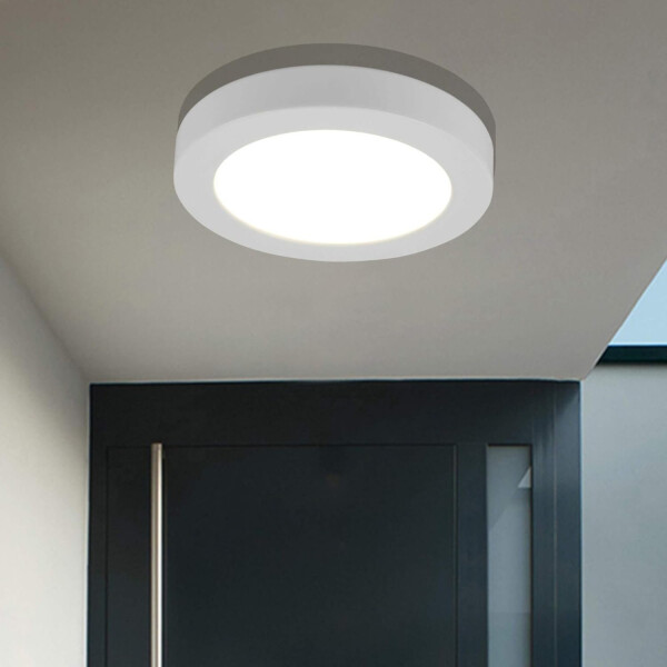 Set x12 Plafon Led 18w Panel Redondo Spot Luz Neutra Techo Set x12 Plafon Led 18w Panel Redondo Spot Luz Neutra Techo