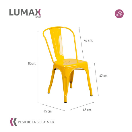 Silla Tolix opaca en metal varios colores Metal