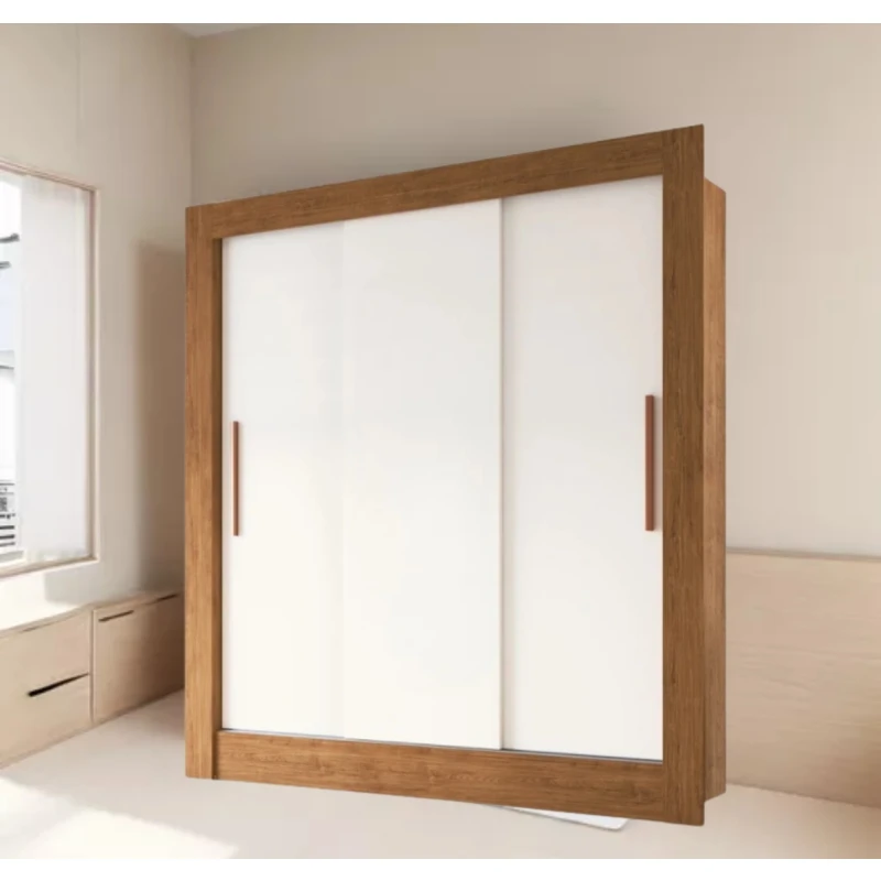 Placard Ropero 3 Puertas Corredizas Dormitorio Marrón