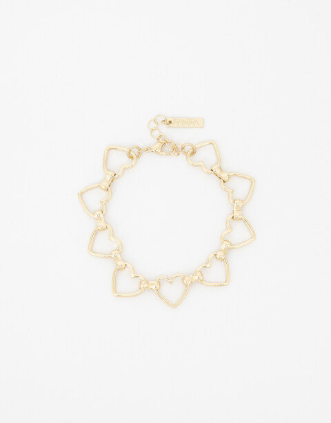 Pulseras Flexibles Metal Pulseras Flexible Maxi Corazón - Dorado