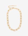 Collares Cortos Metal Collar Corto Metal Eslabones - Dorado
