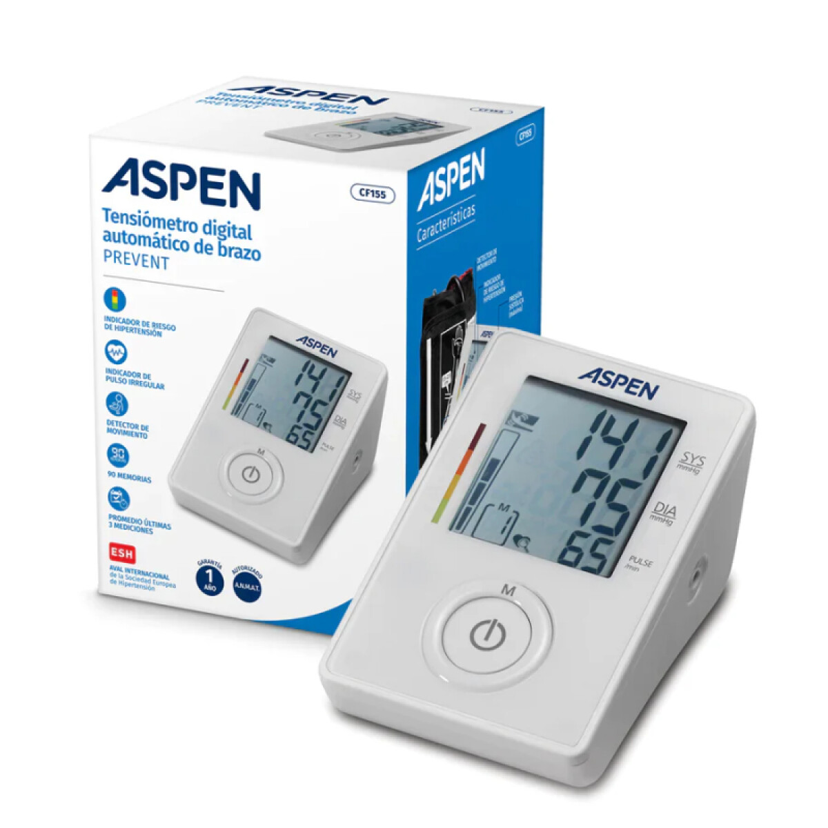 Tensiómetro Aspen digital de brazo inflado automático 