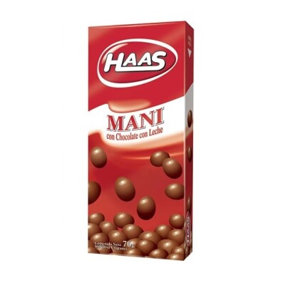 Maní Con Chocolate Con Leche Haas 70 Grs. Maní Con Chocolate Con Leche Haas 70 Grs.