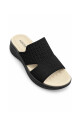 Sandalia zueco Aurora Lycra AU400 Negro
