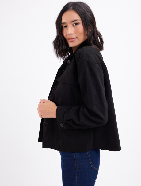 Chaqueta suede negro