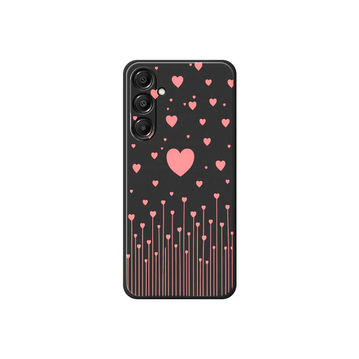 Protector para Samsung Galaxy A37 corazones color negro 