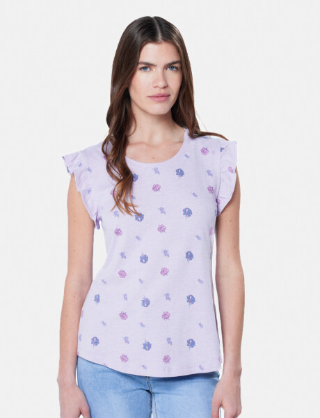 REMERA ESTAMPADA Lila