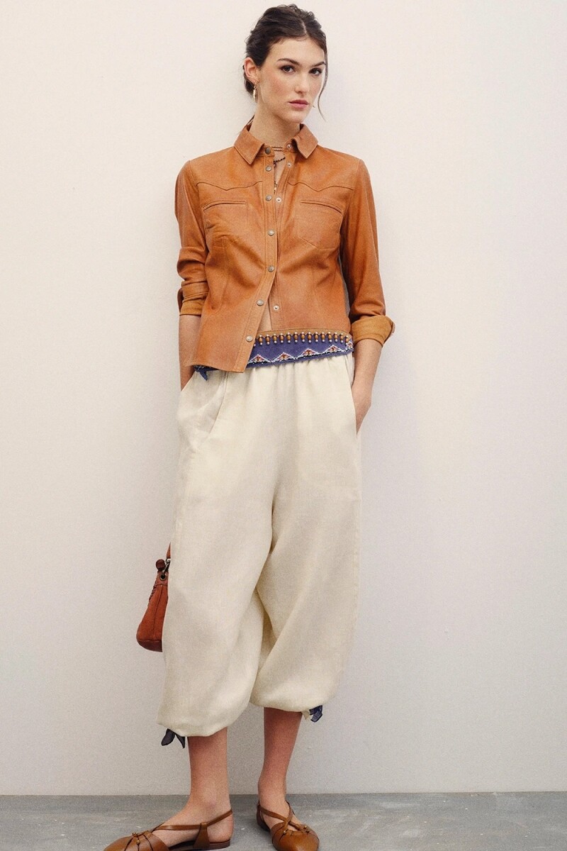CAMISA BELLOTA CUERO Camel