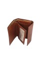 Billetera grande de cuero multiples bolsillos Marron