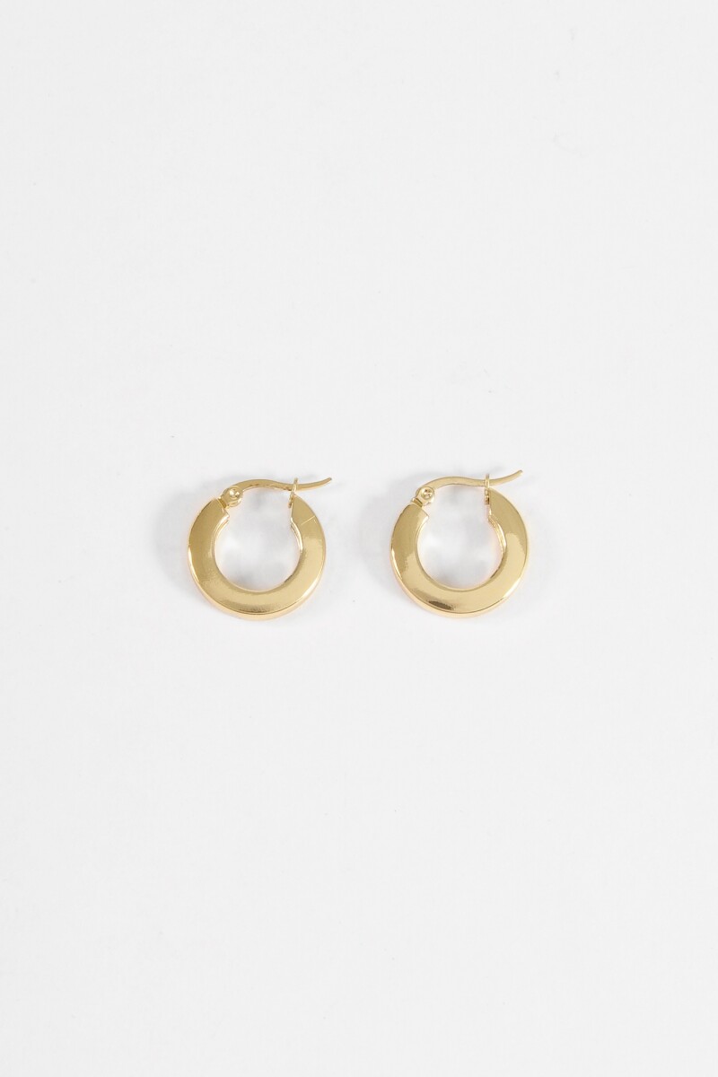 Aros geométricos 2 cm acero dorado