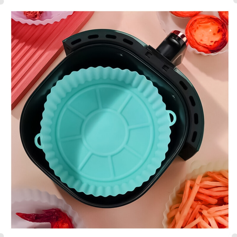 Bandeja Protectora De Silicona Para Freidora de Aire de 16 Cm de Diámetro y 5 Cm de Alto Bandeja Protectora De Silicona Para Freidora de Aire de 16 Cm de Diámetro y 5 Cm de Alto