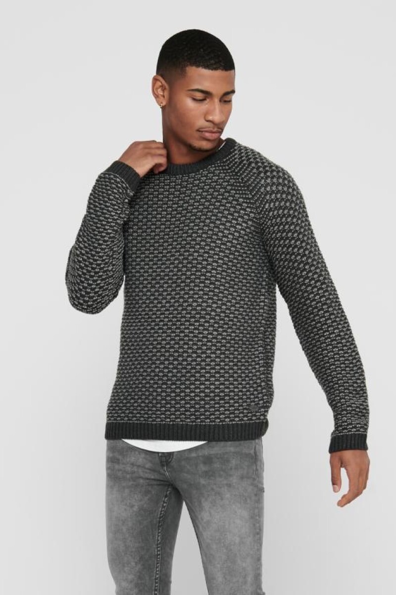 Sweater Estampado Medium Grey Melange