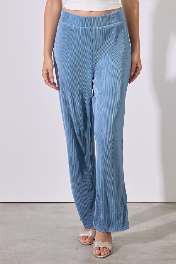 Pantalon Plisado AZUL