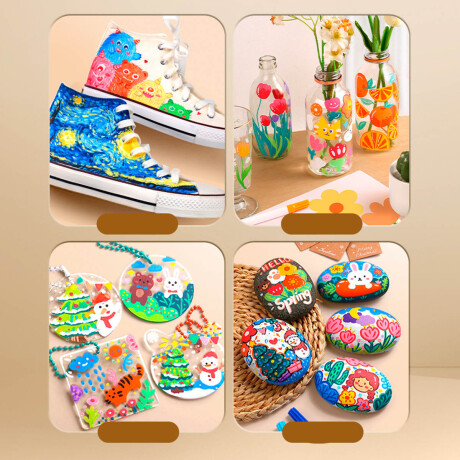 Set Marcadores Permanente Acrílico Valija 80p Arte Set Marcadores Permanente Acrílico Valija 80p Arte