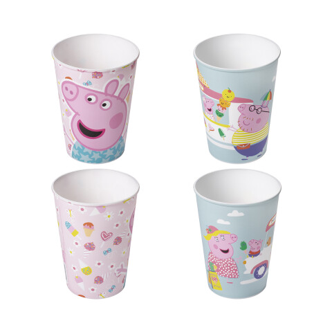 Vaso Plástico 320 ml Peppa Pig Diseños Surtidos U