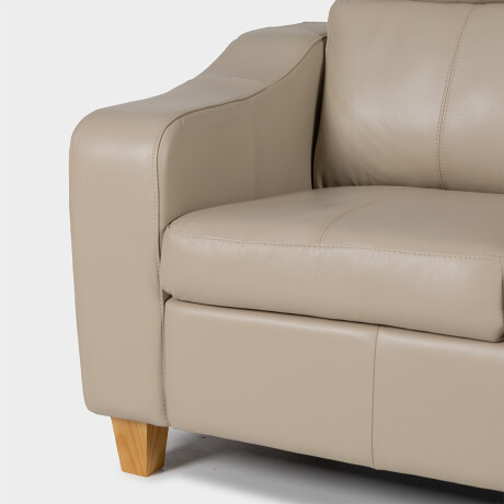 Sofá Milán - Cuero Básico - 2 cuerpos 519 (Beige)