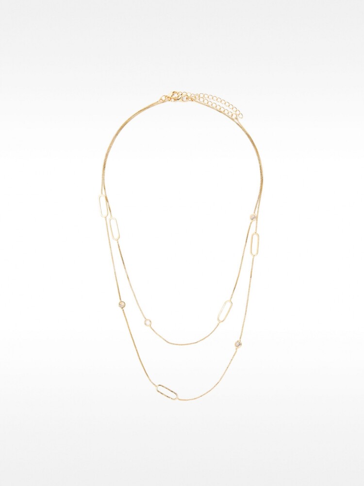 Set De Collares Con Circonitas dorado