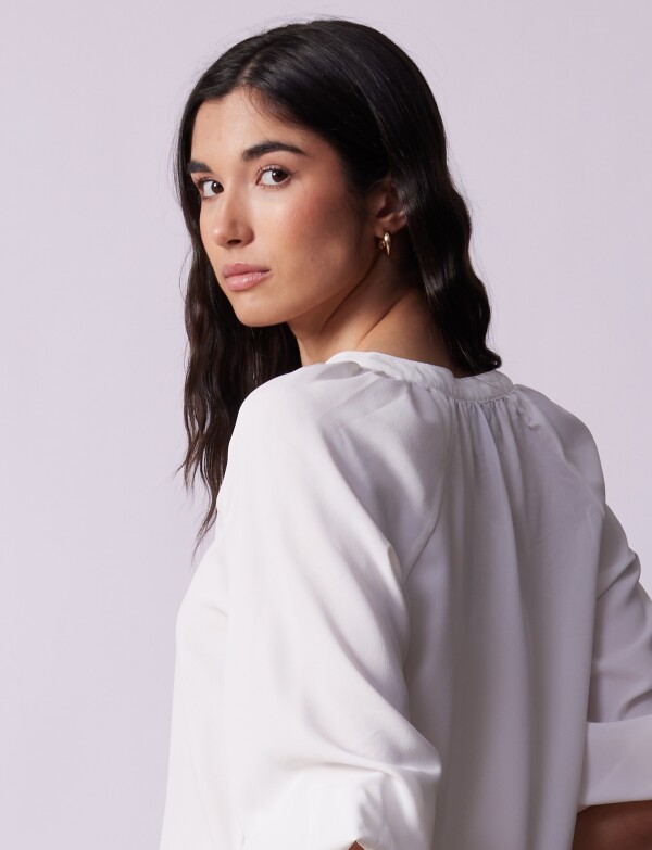 Blusa Botones BLANCO