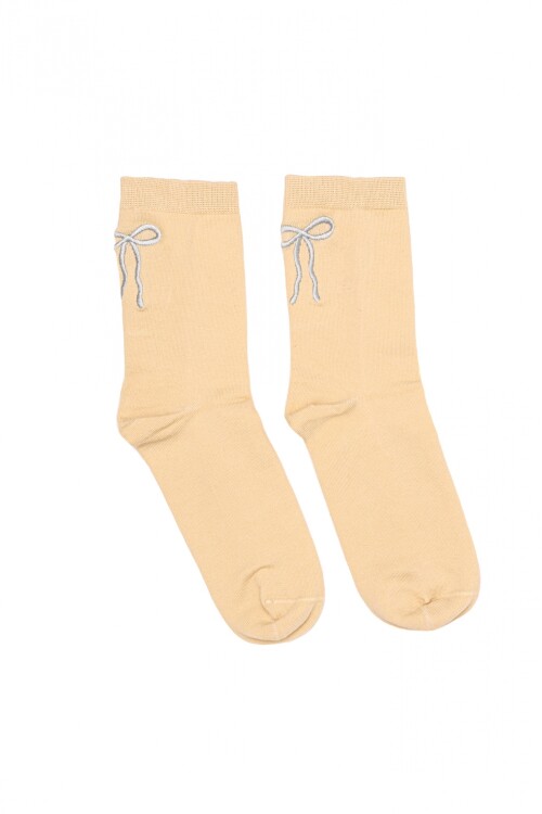 Medias Moña Beige