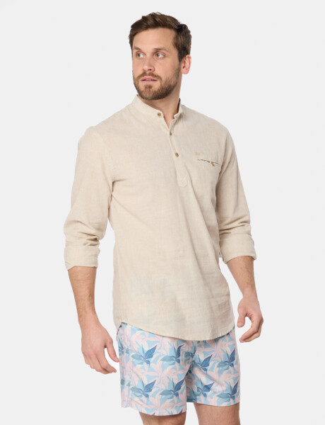 SHORT DE BAÑO ESTAMPADO Celeste