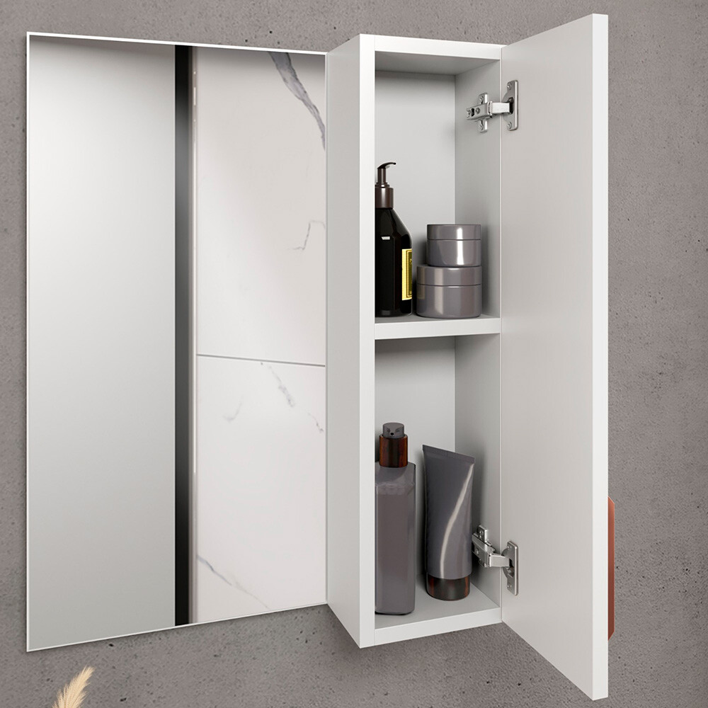 CONJUNTO DE BAÑO MODELO MALAGA COLOR BLANCO/ MUEBLE + BACHA + ESPEJO / 50 CM Conjunto De Baño Modelo Malaga Color Blanco/ Mueble + Bacha + Espejo / 50 Cm