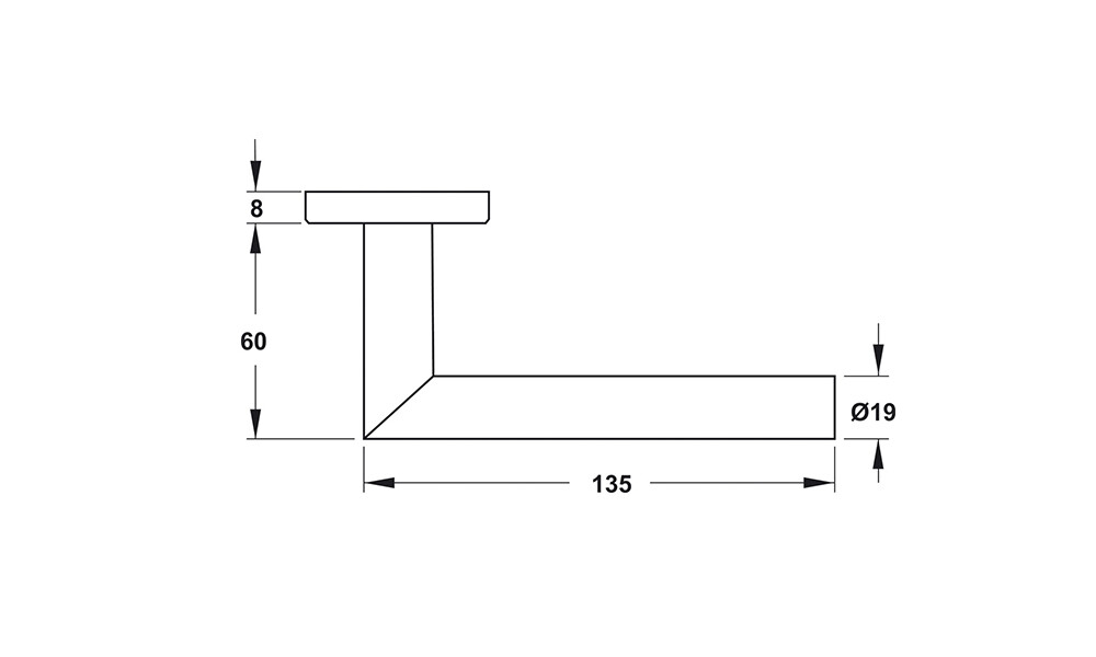 Manija para puerta negro mate euro 903.92.559 Manija Para Puerta Negro Mate Euro 903.92.559