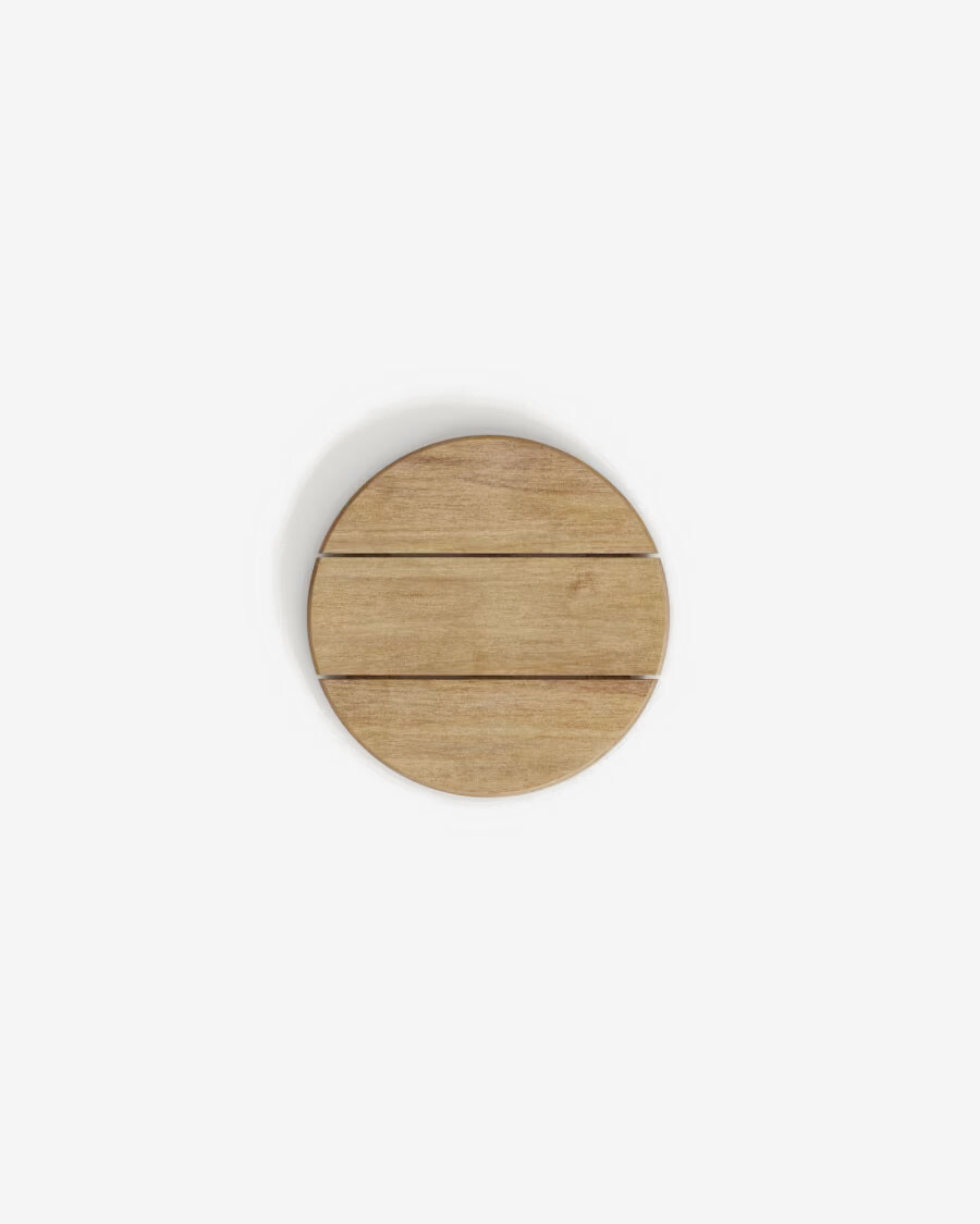 Mesa redondo Saura de de madera de acacia acabado natural Mesa redondo Saura de de madera de acacia acabado natural