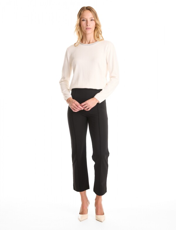 Pantalon Pull On Pespunte NEGRO