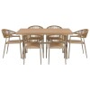 JGO DE MESA BEIGE P/JARDIN 7PZAS Unica