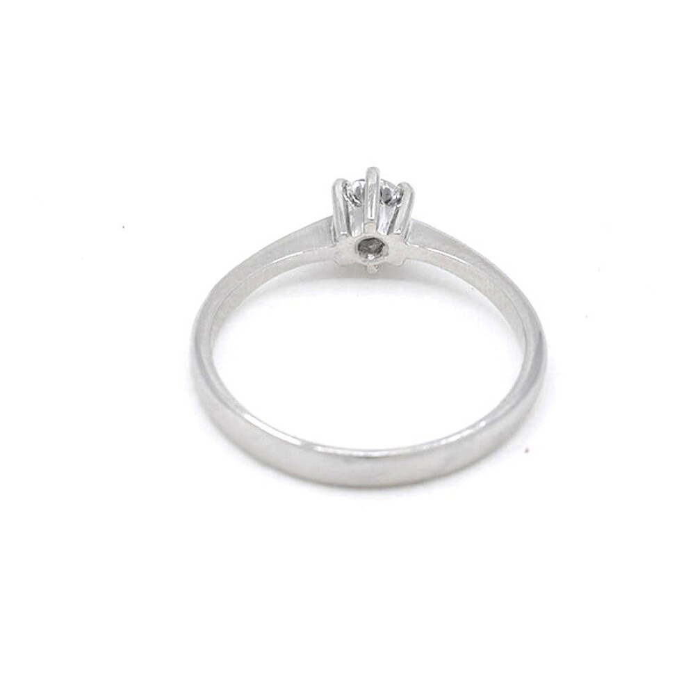 Anillo Solitario En Platino Y Brillante Anillo Solitario En Platino Y Brillante