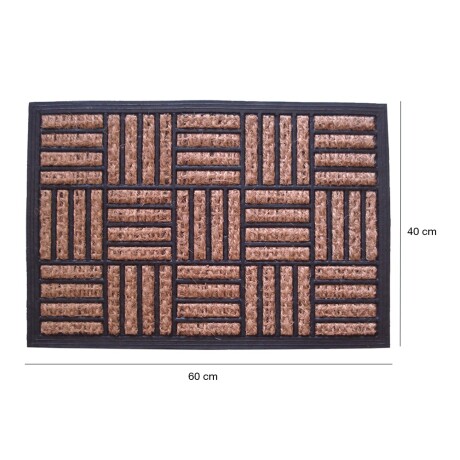 Alfombra Puerta Entrada Felpudo Coco Goma 40X60 Líneas