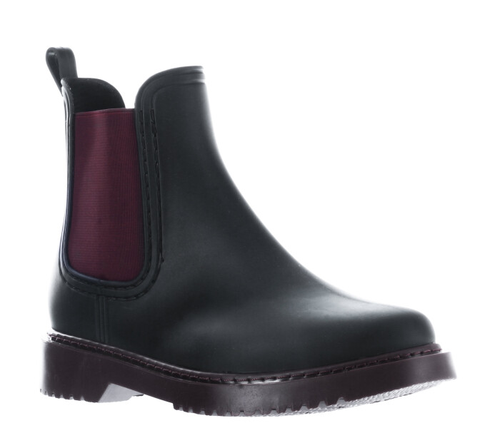 Bota GINA de lluvia con elastico lateral BlackBordeaux