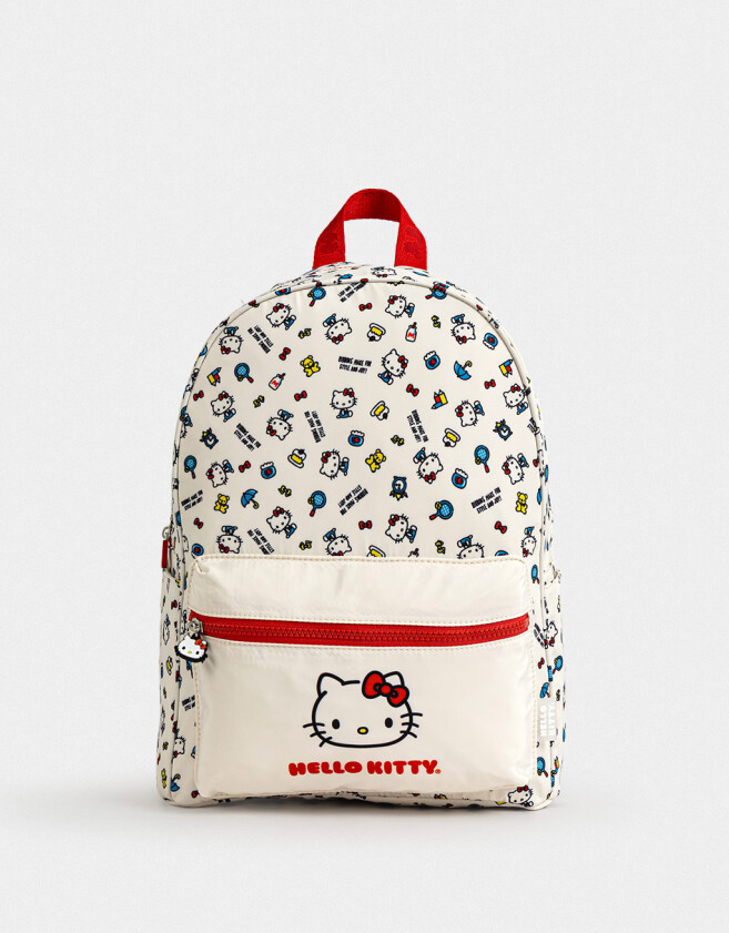 Mochilas Urbanas Mochila Print "hello Kitty" - Combinacion Bicolor