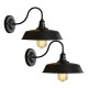 Pack X2 Aplique Galponero Estilo Industrial Vintage Spot26cm Negro