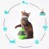 Juguete Gato Dispensador Comida Interactivo Mascota Alimento Color Variante Verde