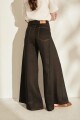 PANTALON WIDE XL LINEN SS27 Negro
