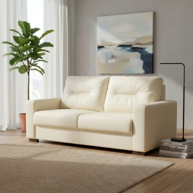 SOFA 3 CUERPOS - TAPIZADO PU MARFIL SOFA 3 CUERPOS - TAPIZADO PU MARFIL