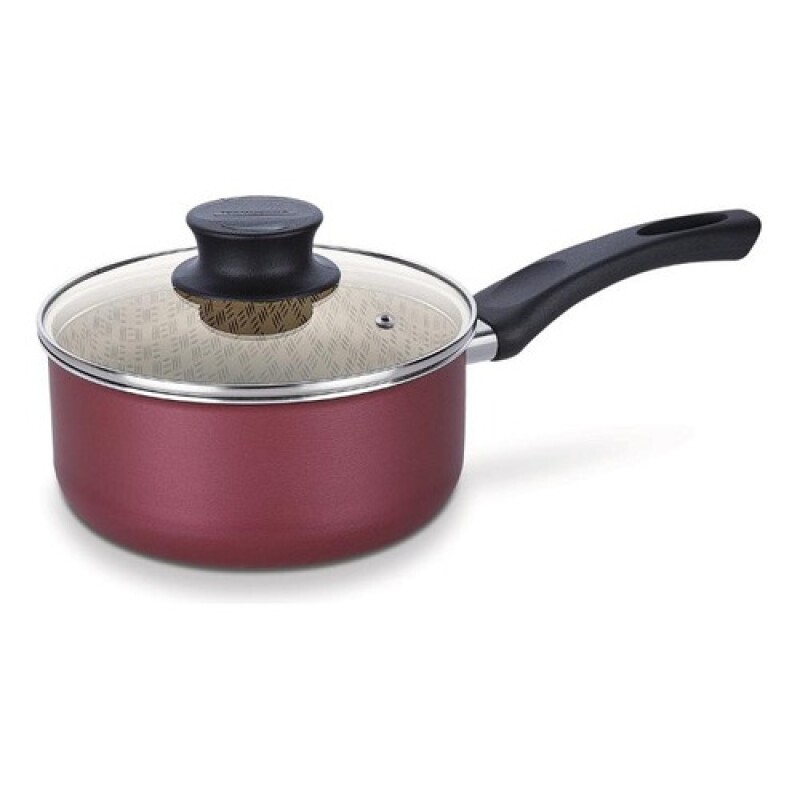 Cacerola Con Mango y Tapa 16cm Tramontina Roja Cacerola Con Mango y Tapa 16cm Tramontina Roja