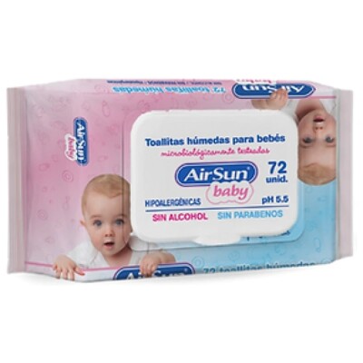 Toallitas Húmedas Baby Airsun Con Tapa 72 Uds. Toallitas Húmedas Baby Airsun Con Tapa 72 Uds.
