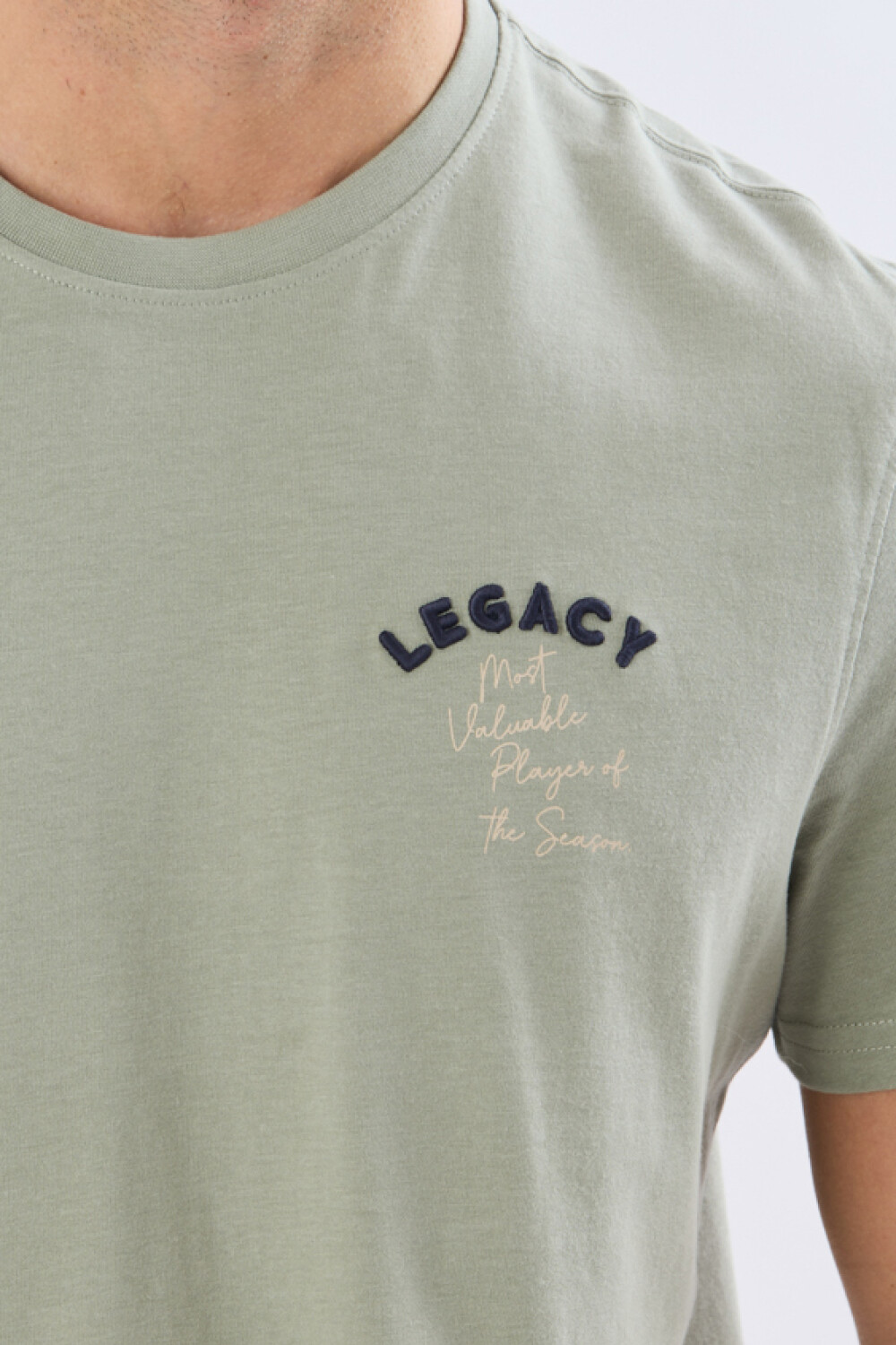 REMERA ESTAMPADA DE ALGODÓN Pistacho