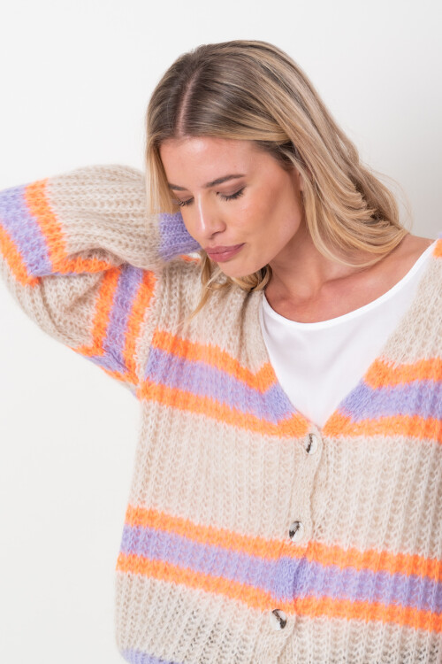 Cardigan en Mohair combinado Cardigan en Mohair combinado