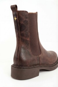 Bota Cuero Chocolate
