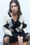 Cardigan rombos negro