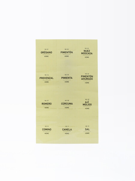 STICKERS CONDIMENTOS VINTAGE PACK X 2 BLANCO