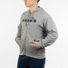 Diadora Men's Hoodie with zip PRINT- GREY Gris