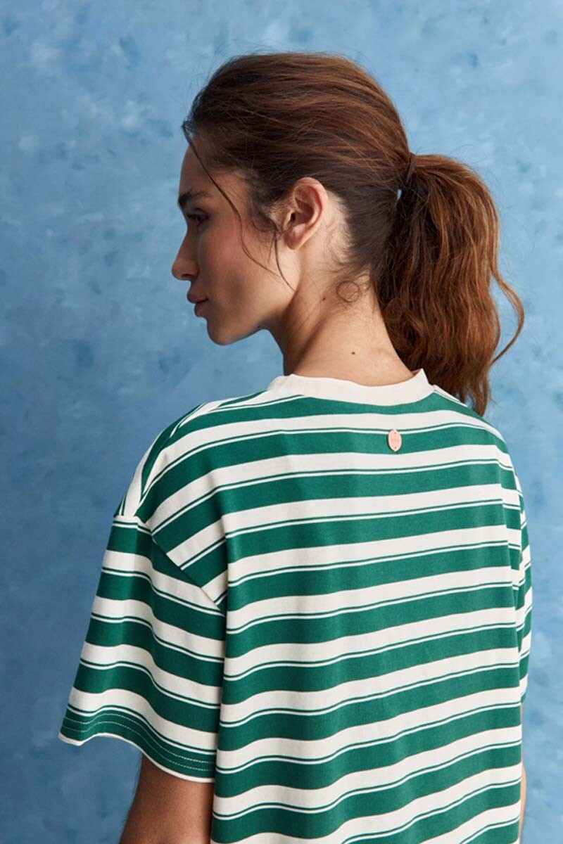Remera Allie AMIATA rayada Verde