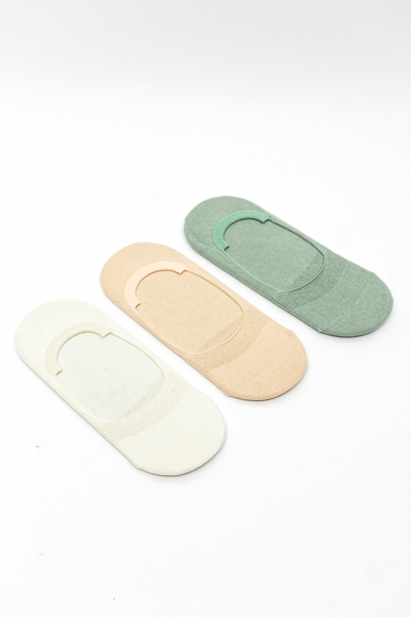 Medias Invisible Cardio, Pack X 3 - Estampado 5 