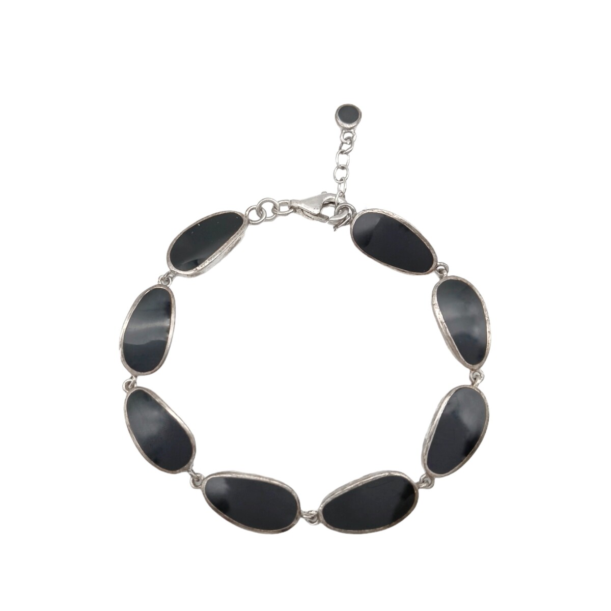 Pulsera Oval-Plata 925-Piedra ónix-PU3487 - conpiedra 