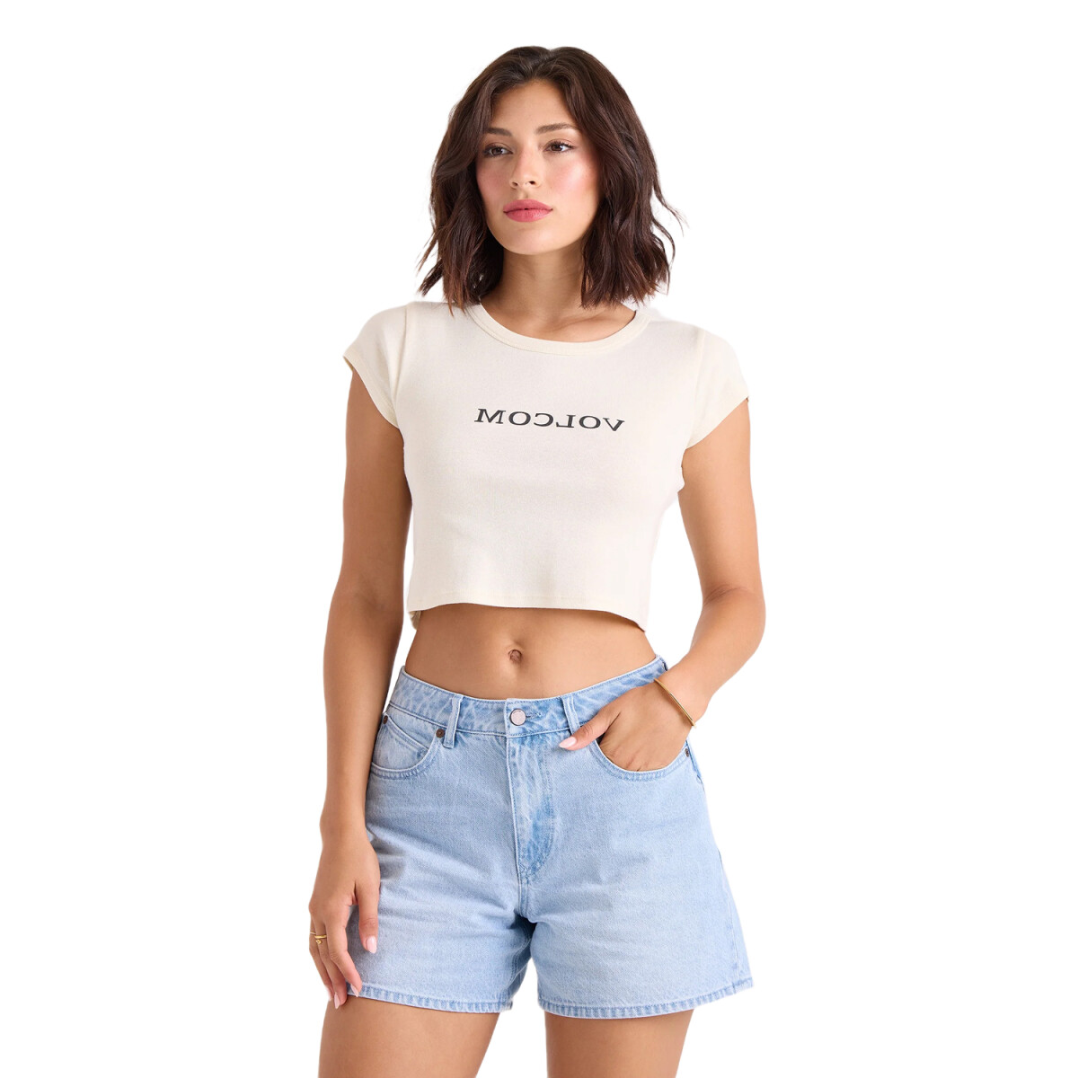 Remera Volcom Flip Side 1991 Mid Tee - Blanco 